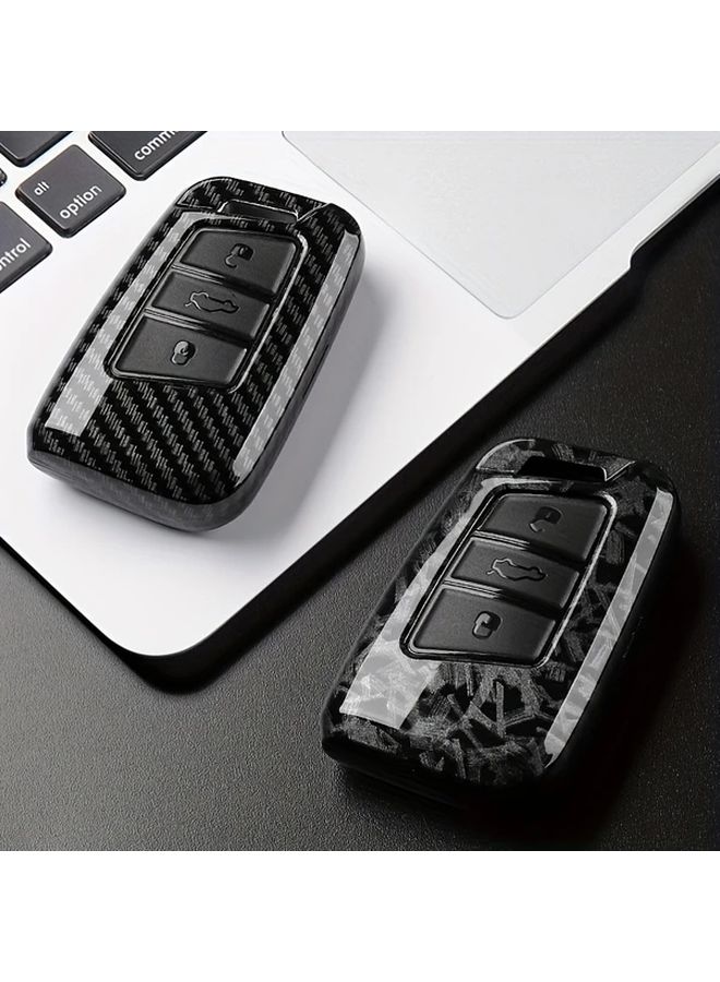 Carbon Fiber Car Key Case Cover For Volkswagen Tiguan MK2 Magotan Passat B8 Cc Skoda Superb A7 Single Shell Black - Image 2
