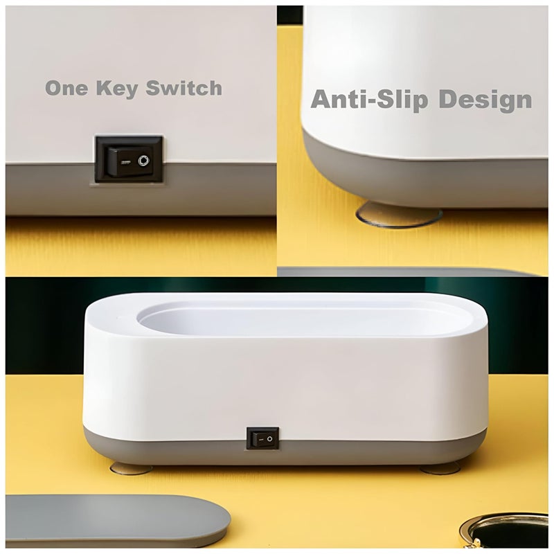 Portable Ultrasonic Cleaner: Professional Mini Household Model Perfect for Jewelry, Eyeglasses, Watches, Rings, Retainers, Coins, Compact Design for Easy Storage and Use. - Image 5