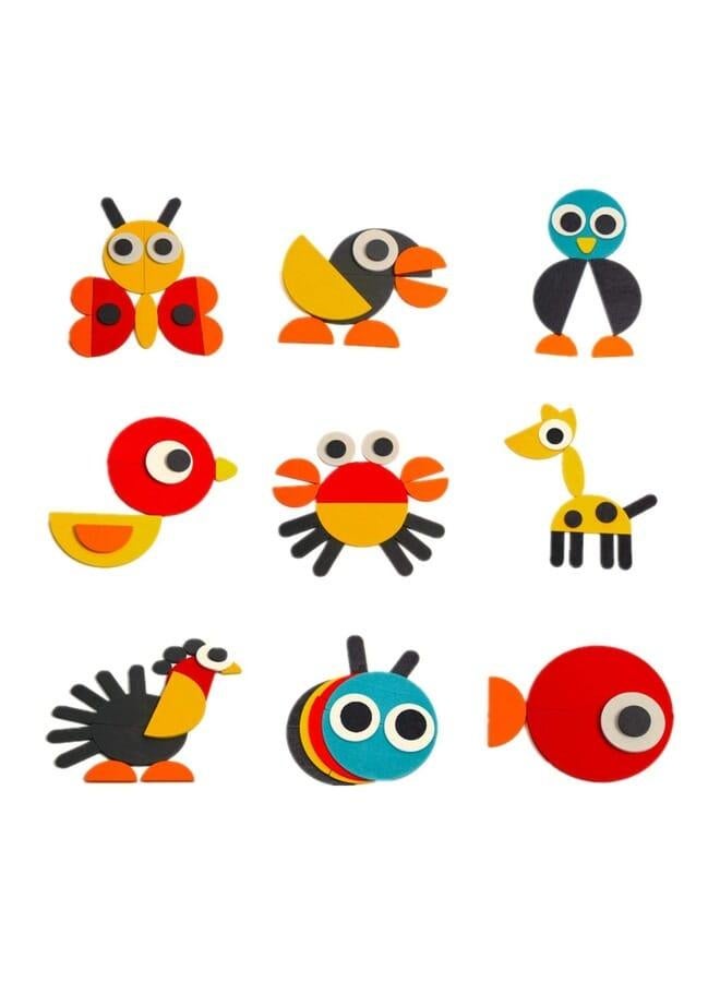 Kids assembling puzzles children educational toys diy puzzles animal theme transform mode stacking kit toys-s