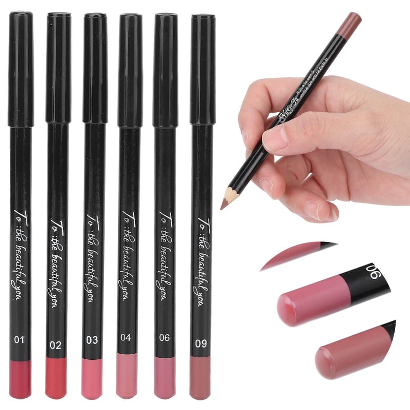 ANGGREK Lip Liner, 6pcs Lip Liner Professional Matte Long Lasting Lip Pencil Pigmented Cosmetics(set 02) - Image 2