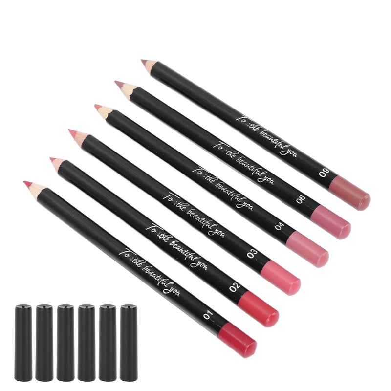 ANGGREK Lip Liner, 6pcs Lip Liner Professional Matte Long Lasting Lip Pencil Pigmented Cosmetics(set 02) - Image 1