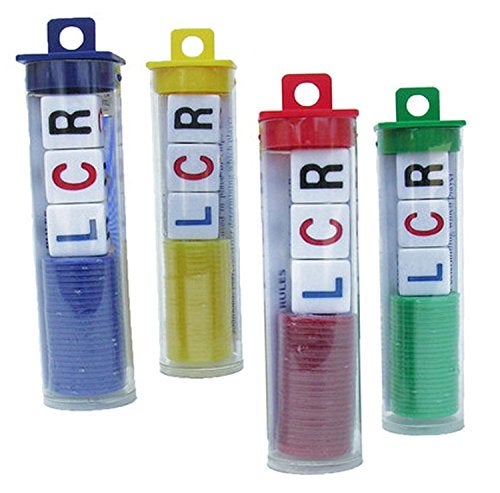 LCR Left Center Right Dice Game  4 Sets  Assorted Colors - Image 1