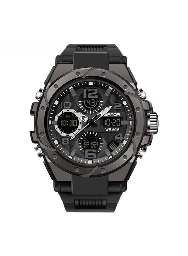 Sanda Trendy Multifunctional Special Forces Watch Men's Double Display Waterproof Luminous Outdoor Sports Electronic Couple Watch