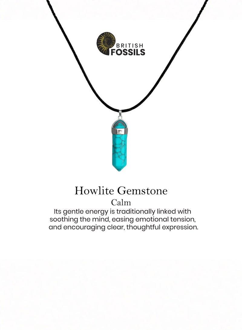 British Fossils Crystal Energy Howlite Pendant - Image 4