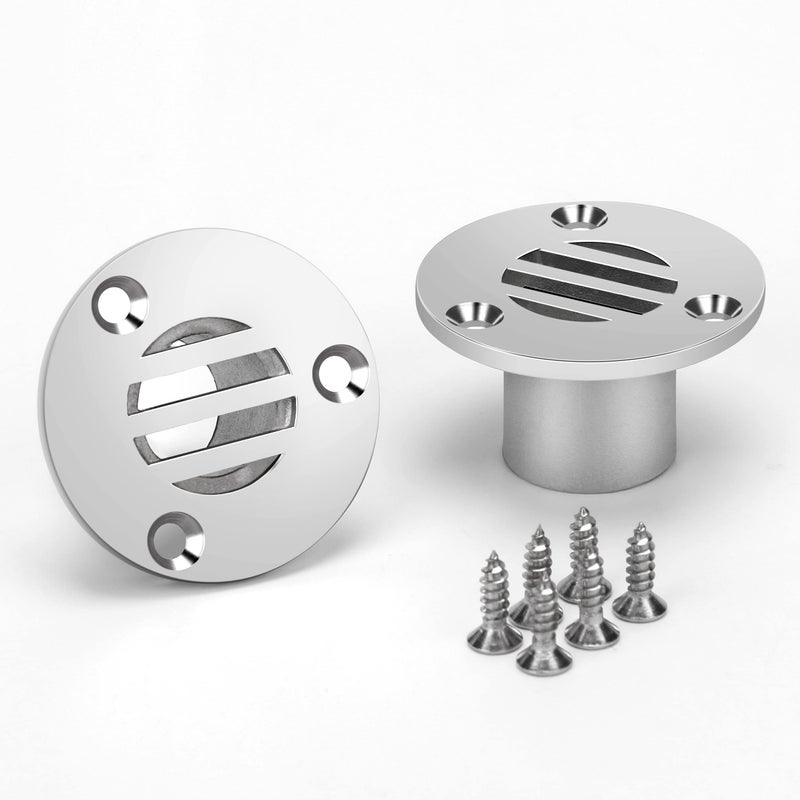 Searoam Boat Yacht Floor Deck Drain 45 x 25mm Scupper Marine 316 Stainless Steel for Yacht Kayak Deck Drainage or Bathroom Drain Supplies Pack of 2