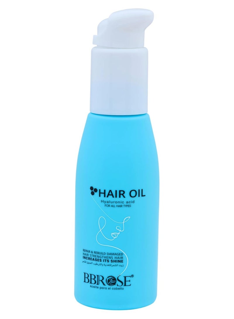 Hair Oil with Hyaluronic Acid (100ml) | Deep Nourishment & Hydration | Controls Frizz & Split Ends | Enhances Shine | Lightweight & Non-Greasy Formula for All Hair Types