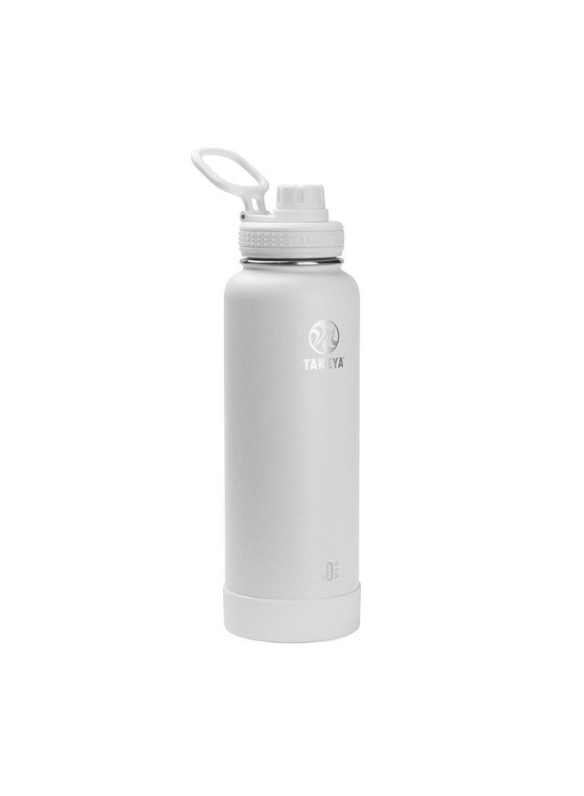 Takeya TAKEYA Actives 40 oz Vacuum Insulated Stainless Steel Water Bottle with Spout Lid, Premium Quality, Arctic  - Image 1