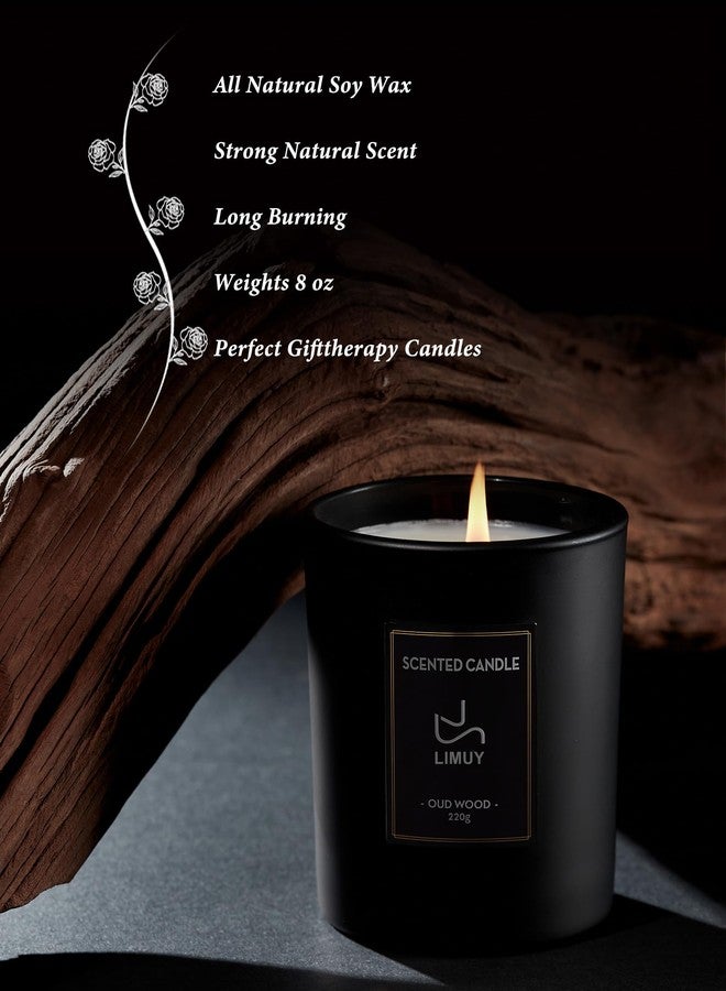 LIMUY Premium Smoke & Vanilla Candles,Black Scented Candles for Men,Aromatherapy for Relaxation,Gifts for Men,Long Lasting with 50 Hour Burn Time,Made with Soy,8oz - Image 4