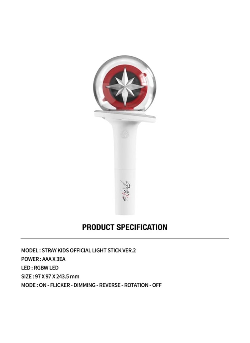 STRAY KIDS - Stray Kids Official Light Stick Version 2 Licensed Kpop Merchandise Smartphone Controlled Lighting Multiple Operation Modes - Image 1