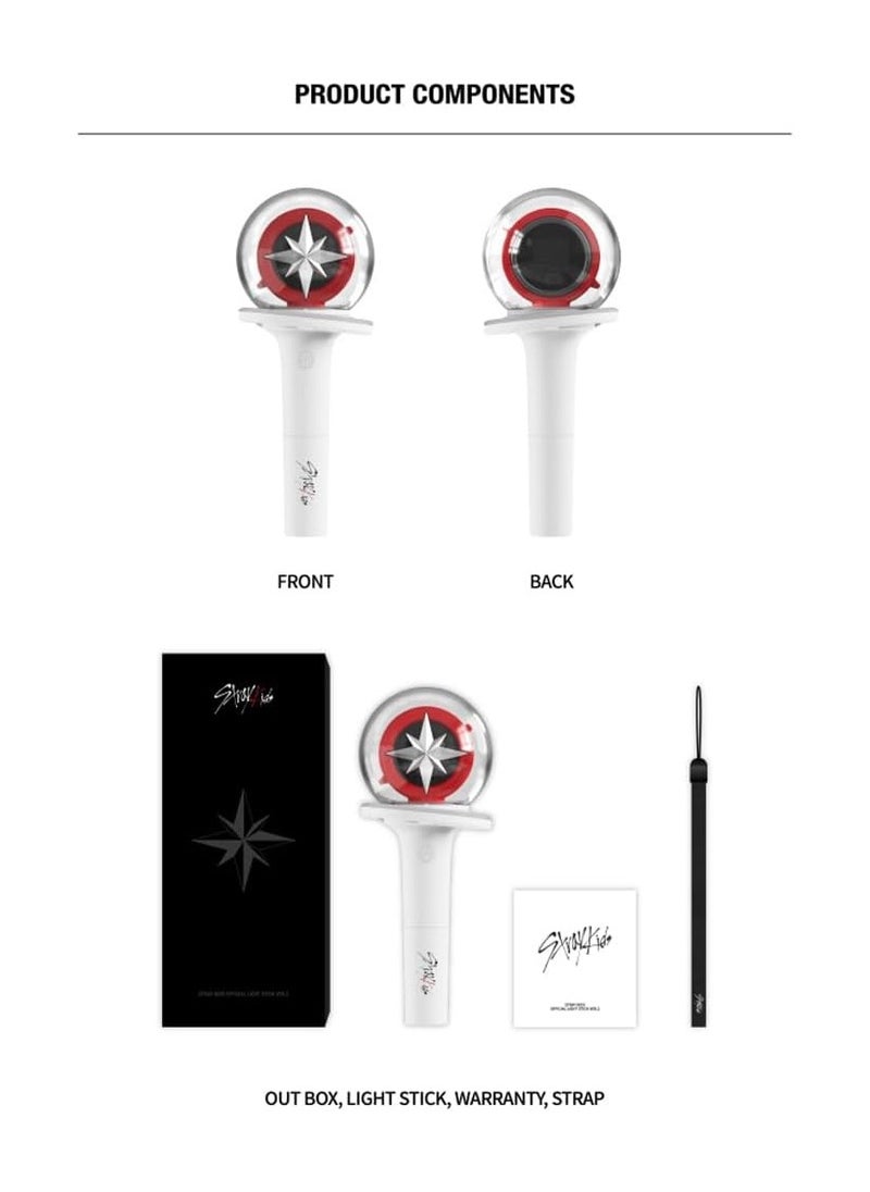 STRAY KIDS - Stray Kids Official Light Stick Version 2 Licensed Kpop Merchandise Smartphone Controlled Lighting Multiple Operation Modes - Image 1