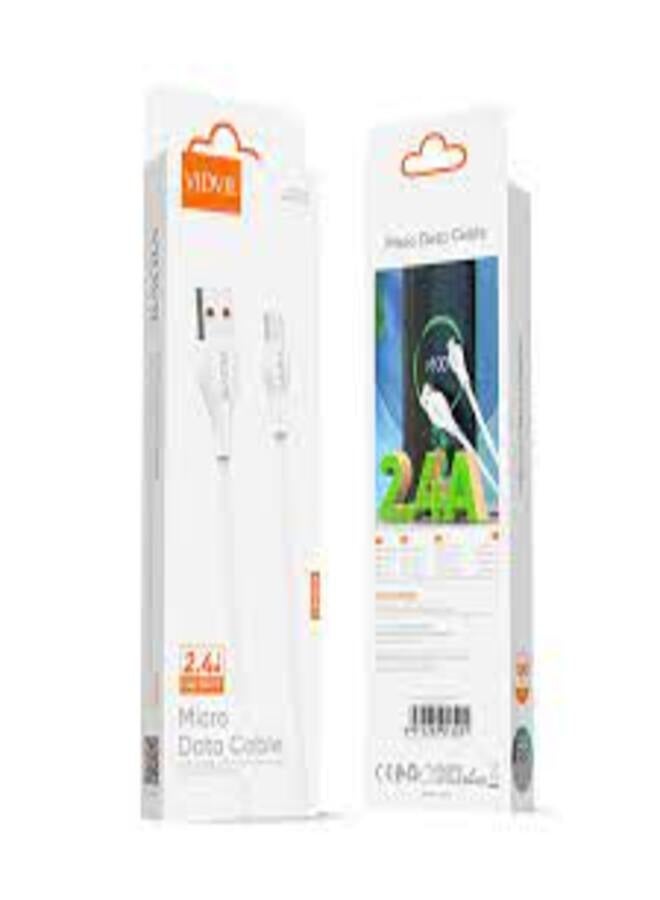 Vidvie Data cable and charging cable, Type-C, 2.4 amp, white - Image 2