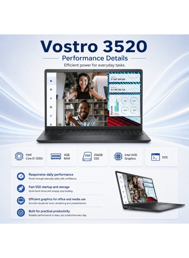 لاب توب للأعمال بمعالج كور i5 رامات 4 جيجابايت وهارد 256 جيجابايت SSD شاشة 15.6 بوصة عالية الدقة مع حقيبة وماوس وحامل مجاناً - Image 4
