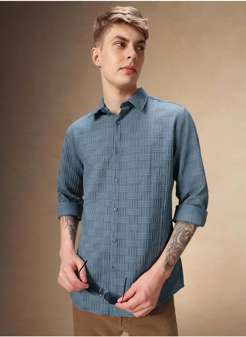 Dennis Lingo Blue Shirt For Men For Men