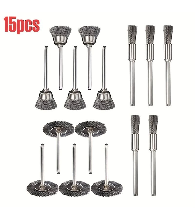 60pcs Wire Wheel Cup Brush Set For Drill Polishing Tools Crimped Die Grinder Rotary Electric Tool Long Lasting Durability Easy Cleaning - Image 5