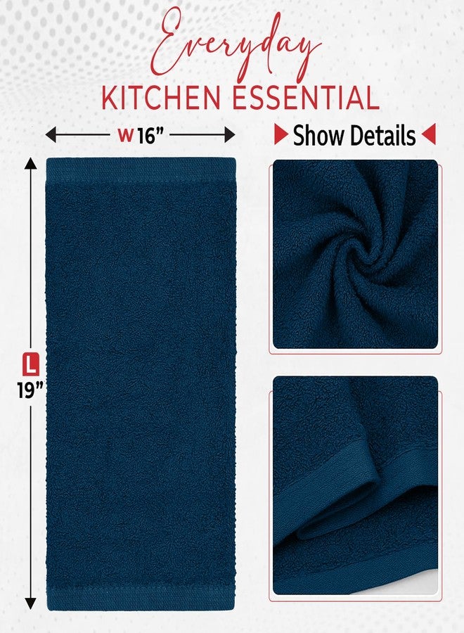 RIVERSIDE Bar Mop Towels Pack of 12, 16x19 Inches, 100% Ring Spun Cotton Terry Cloth Kitchen Towel, Highly Absorbent & Reusable Multipurpose Cleaning Rags for Bathroom, Hotel, Restaurant, Blue Opal - Image 3