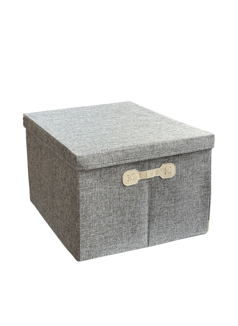 Generic Storage Box with Cover Wardrobe Clothes Organizer Foldable Closet Storage Organizer for Clothes Jeans with Carrying Handles Cube Storage Bin for Home Bedroom Office,47x38x28cm，60L  - Image 1
