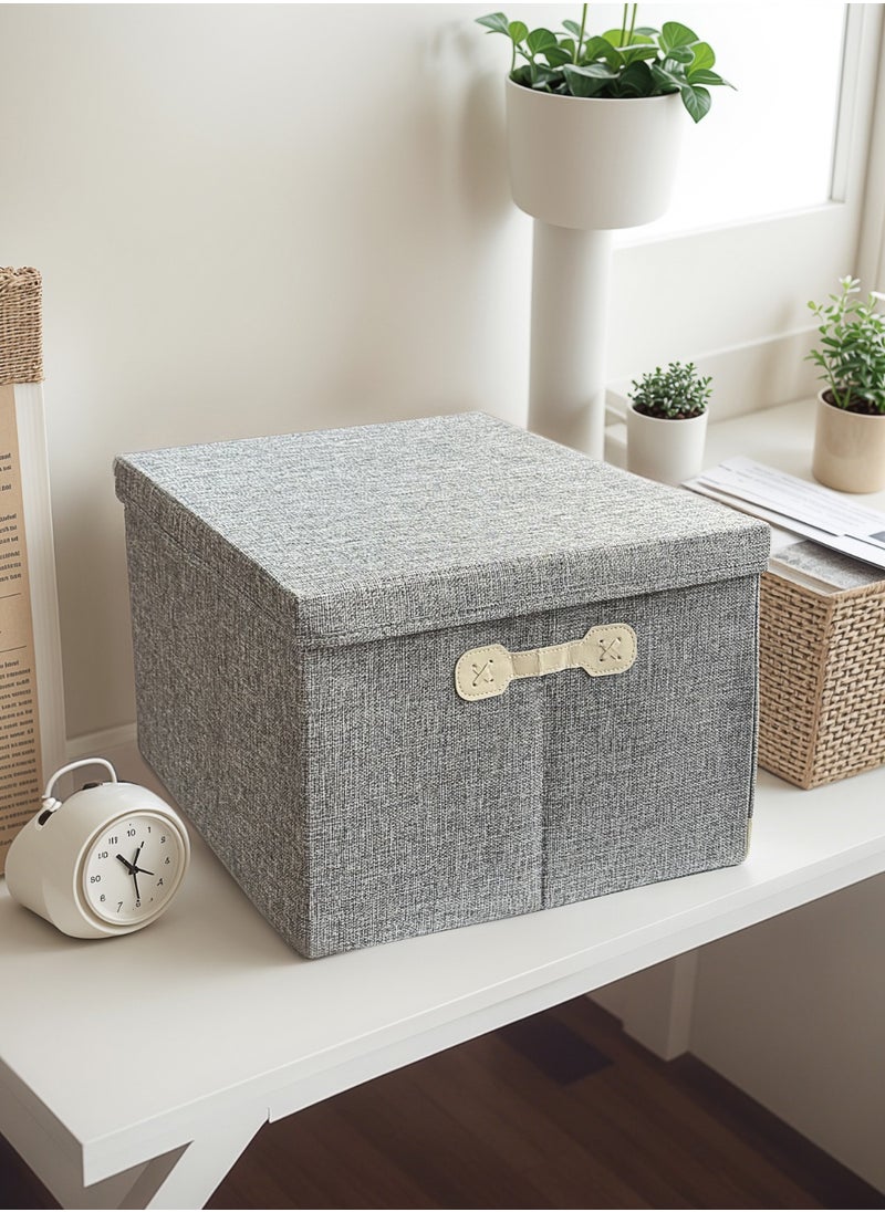 Generic Storage Box with Cover Wardrobe Clothes Organizer Foldable Closet Storage Organizer for Clothes Jeans with Carrying Handles Cube Storage Bin for Home Bedroom Office,47x38x28cm，60L  - Image 2