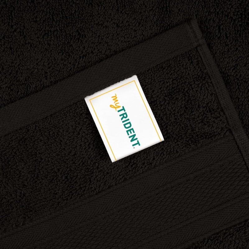 Trident منشفة حمام تريديانت سوفت كومفورت إير ريتش 100 قطن 500 جرام للمقاس الكبير للرجال والنساء 1 قطعة 69 سم × 137 سم أسود - Image 4