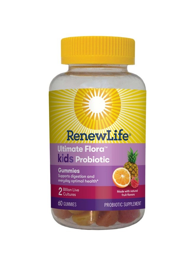 Renew Life Kids Probiotic Gummies, Daily Supplement Supports Overall Health and Optimal Digestion, Dairy and Soy Free, 2 Billion CFU, 60 Count - Image 1