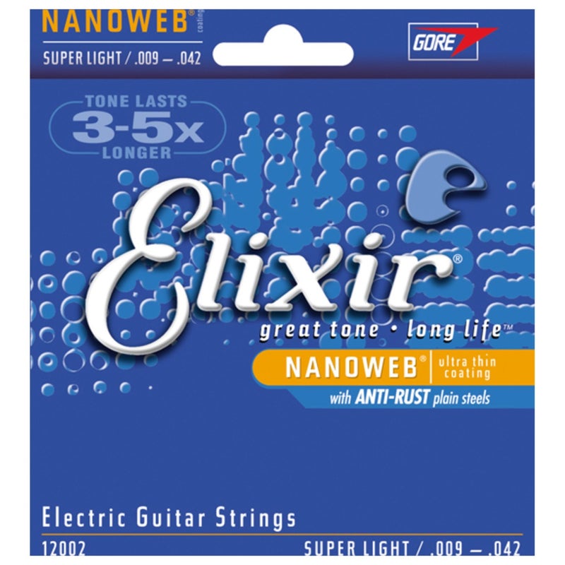 ELIXIR 3 Sets of Elixir 12002 Super Light Electric Strings (9-42) (Nanoweb) - Image 2