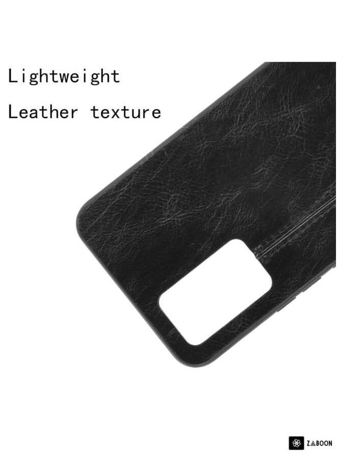 Zaboon Protective Case Cover For vivo V21e Shockproof Sewing Cow Skin Texture PC + PU + TPU Case  - Image 5