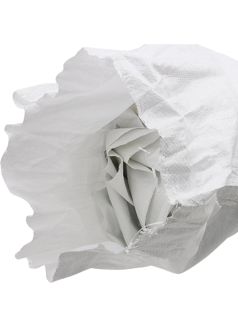 SHEUTSAN SHEUTSAN 40 PCS 18 x 30 Inch White Sandbags Empty Polypropylene Sandbags Woven Sand Bags with White Tying Rope for Flood Control Hurricane Barriers  - Image 4