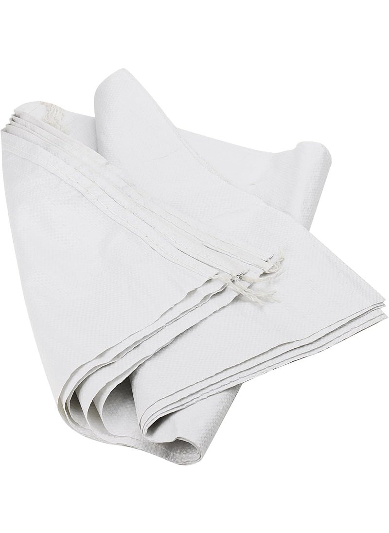 SHEUTSAN SHEUTSAN 40 PCS 18 x 30 Inch White Sandbags Empty Polypropylene Sandbags Woven Sand Bags with White Tying Rope for Flood Control Hurricane Barriers  - Image 3