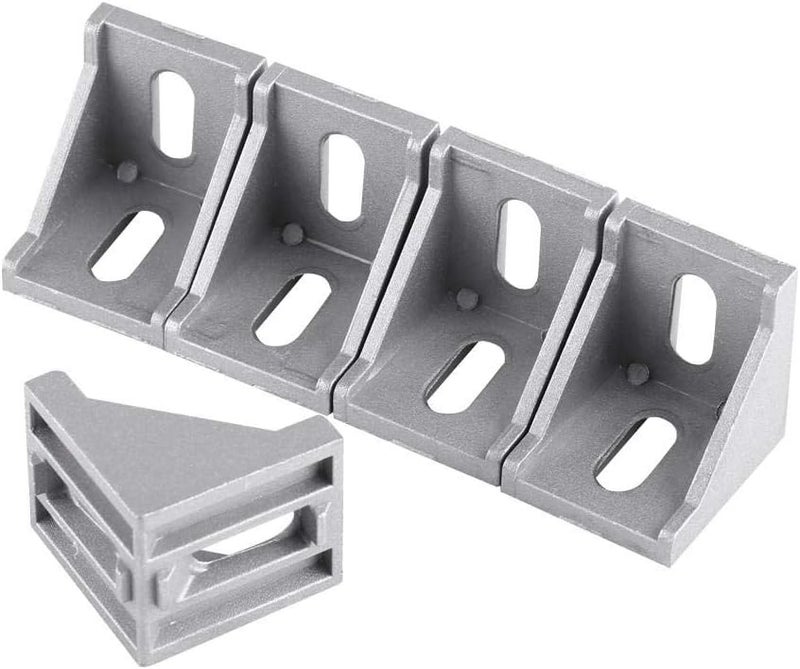 klarako Right Angle Brace Fastener Bracket, 5Pcs 40x40mm L Shape Corner Connector Aluminum Alloy Shelf Support Bracket - Image 5