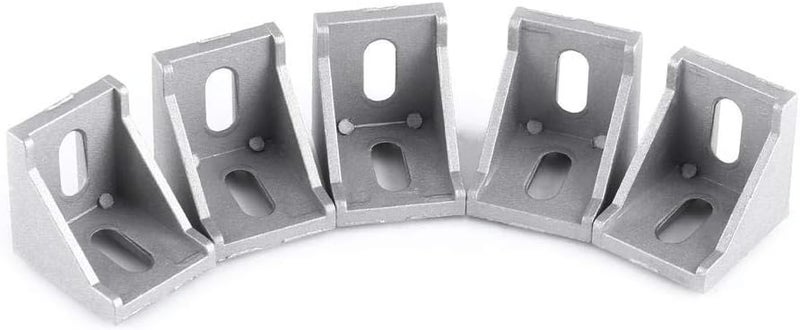 klarako Right Angle Brace Fastener Bracket, 5Pcs 40x40mm L Shape Corner Connector Aluminum Alloy Shelf Support Bracket - Image 4