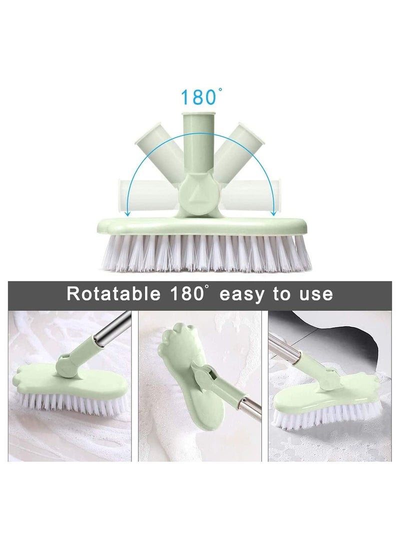Y&D Floor Scrub, Scrub Brush Bathroom Bathtub Shower Tile Grout Scrubber Rotatable Handle Indoor Kitchen Push Broom Scrubbing Cleaning  - Image 2