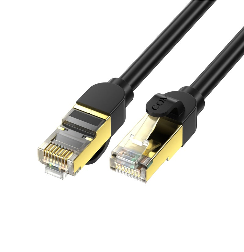 COMPIX Ethernet Cable Cat 8 20M, High Speed Internet Cable 40Gbps 2000MHz RJ45 Braided Double Shielded LAN Cable – Ideal for Gaming, Modem, PS4, PS5, PC, Router, Smart TV, Xbox, Laptop - Image 1