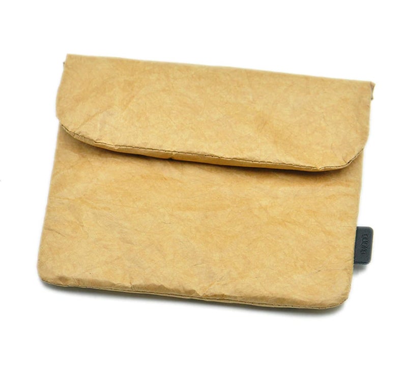 The Mujen Vintage/Retro Tyvek Paper Tablet Sleeve Case, Bag for iPad, Air, Pro, Mini, Surface, Galaxy Tab, Kindle, 12inch Laptop Sleeve Scrapbooking Stickers Organizer (Brown, iPad mini) - Image 1