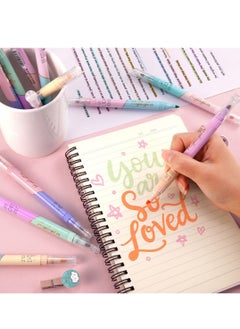Y&D Highlighters Assorted Colors, Dual Head No Bleed Highlighters, Colored Markers, Stationary Highlighter for Study Journal, Planner Notes, School Supplies  - Image 2