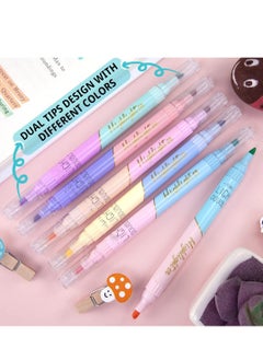 Y&D Highlighters Assorted Colors, Dual Head No Bleed Highlighters, Colored Markers, Stationary Highlighter for Study Journal, Planner Notes, School Supplies  - Image 3