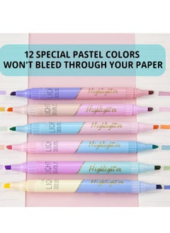 Y&D Highlighters Assorted Colors, Dual Head No Bleed Highlighters, Colored Markers, Stationary Highlighter for Study Journal, Planner Notes, School Supplies  - Image 4