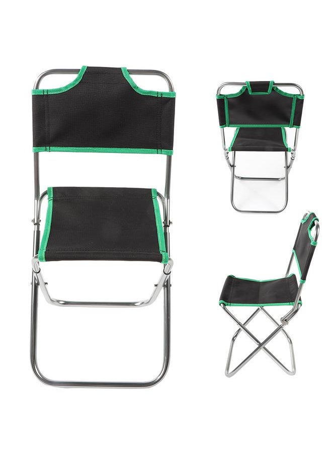 Thoraya Portable Folding Stool Aluminum Alloy Foldable Fishing Chair Outdoor Camping Seat​ (Green)  - Image 2