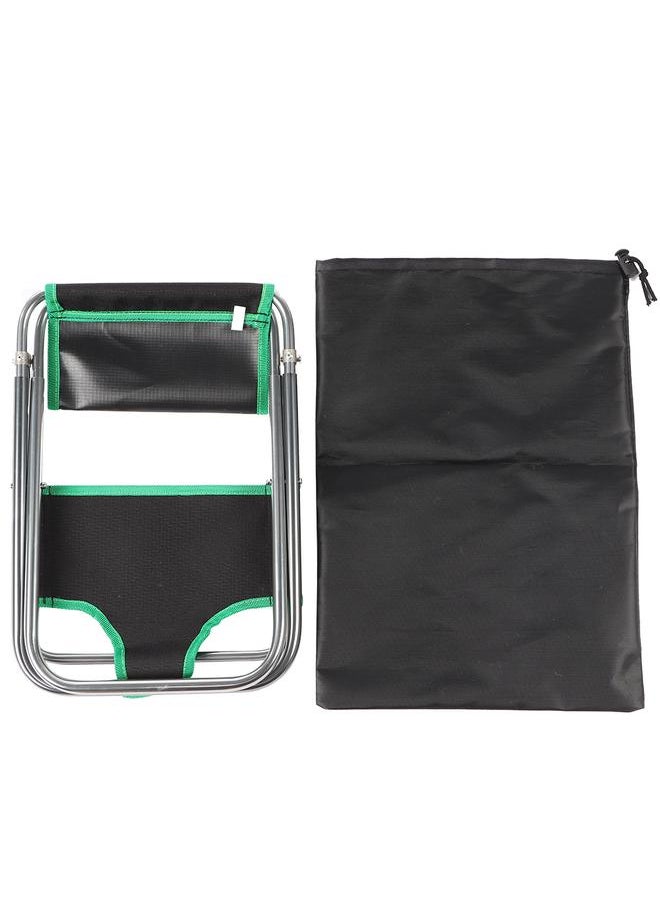 Thoraya Portable Folding Stool Aluminum Alloy Foldable Fishing Chair Outdoor Camping Seat​ (Green)  - Image 1
