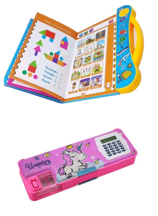 Manos Audio Book Learning Pencil Box Cartoon Print for Kids Combo Pack - Image 3
