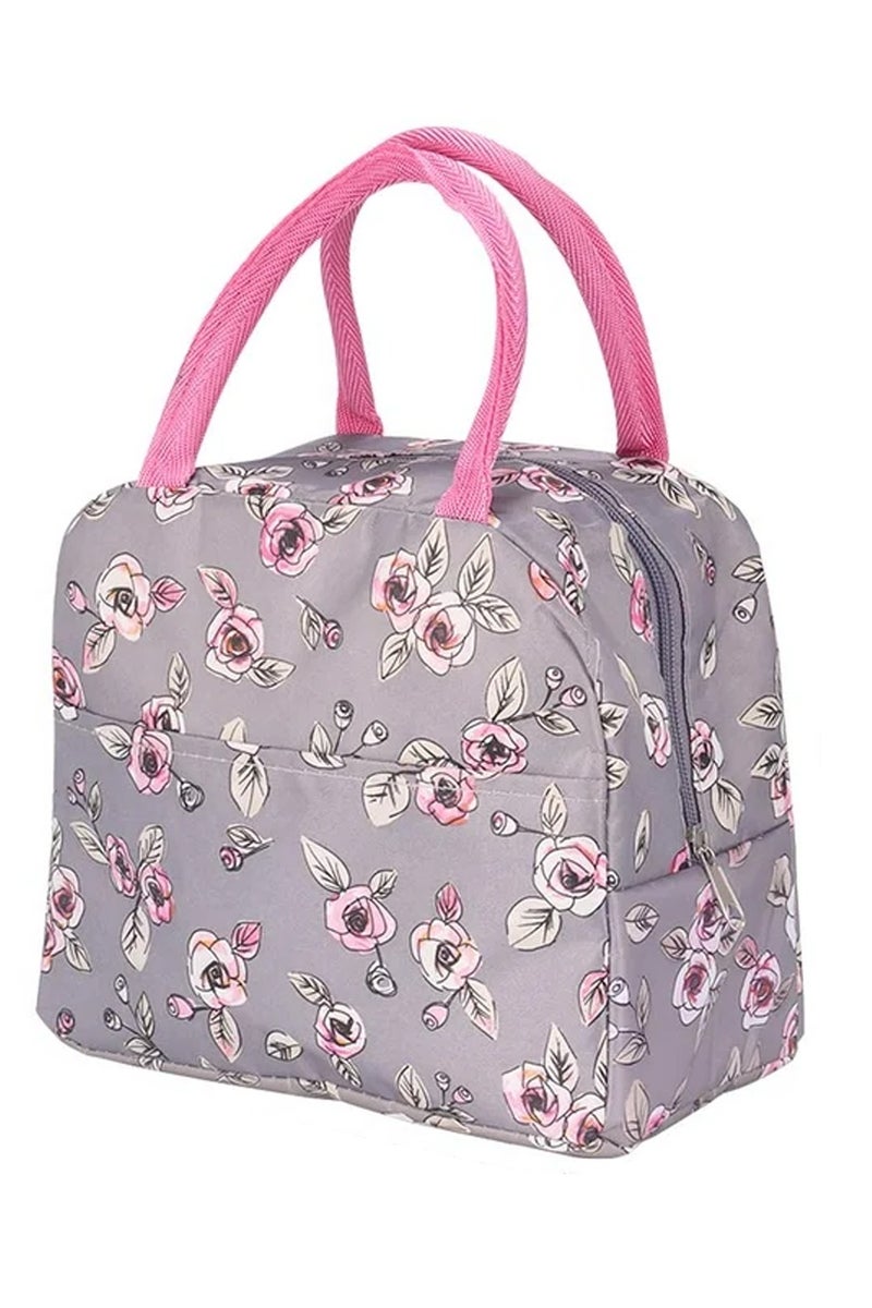 تيديلين حقيبة غداء وردية اللون (رمادية) - حقيبة معزولة مقاومة للماء وقابلة لإعادة الاستخدام للأطفال أو البالغين، مثالية لصناديق الغداء، وصناديق تيفين، والنزهات، والعمل، أو المدرسة - Image 1