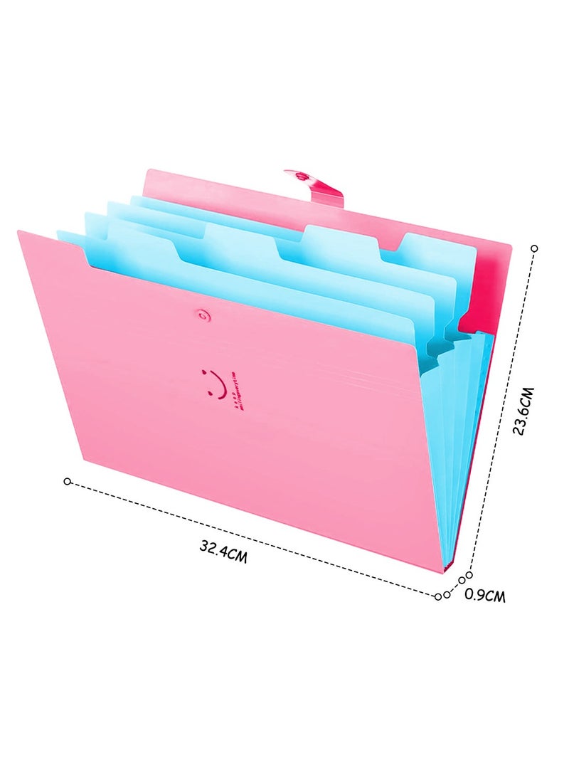 Generic - Expanding File Folder, 5 Pockets A4 Letter Size Accordion Folders , Folder Organizer for School and Office Organization - Image 1