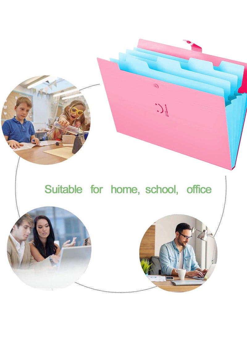 Generic - Expanding File Folder, 5 Pockets A4 Letter Size Accordion Folders , Folder Organizer for School and Office Organization - Image 1