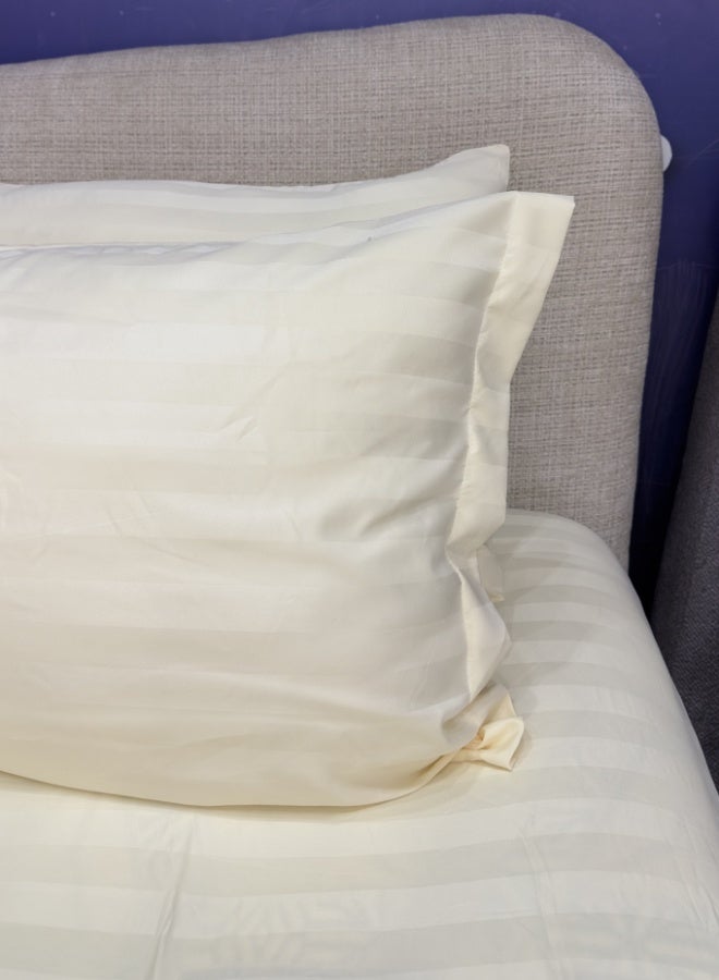 INREST Royal Line Cream King Comforter Set – 6 Pieces Hotel Stripe Bedding – Comforter 230×250 cm - Image 2