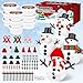 Outivity 9 Pack Build a Modeling Clay Snowman Kit Winter DIY Crafts for Kids Snowman Craft Kit for Indoor Classroom Activities - Image 2