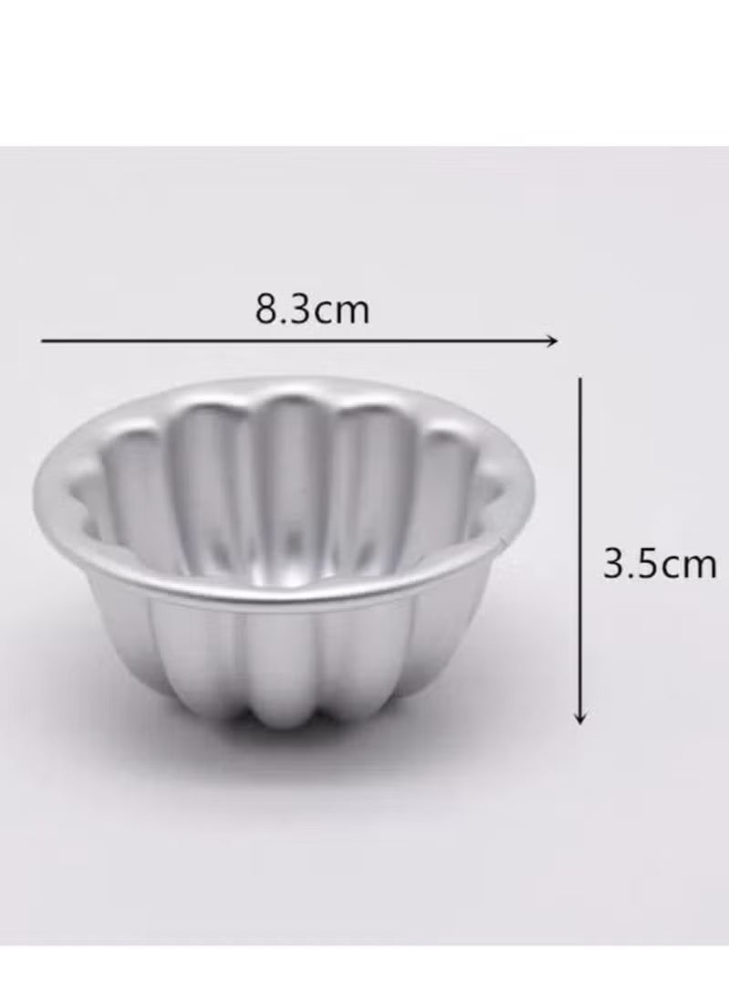 معجب 6 قوالب كريمة الكراميل، قوالب كب كيك من الألومنيوم، مناسبة للجيلي، غير لاصقة، صينية بودنغ، أكواب كب كيك، أكواب مافن، أدوات خبز الكيك والتارت - Image 3