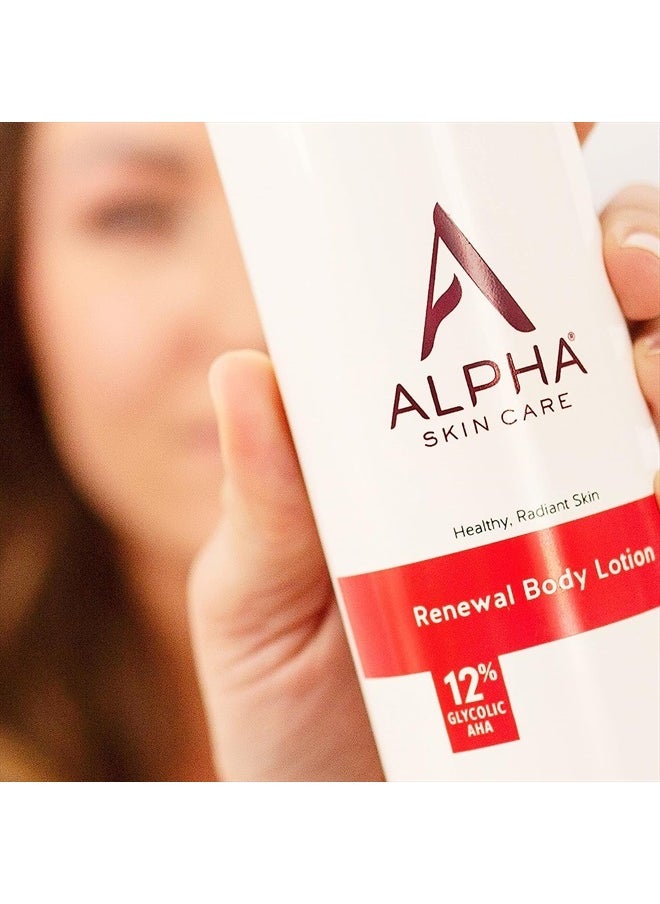 Alpha - Skin Care Revitalizing Body Lotion with 12% Glycolic AHA, Simple and Effective Multi-Purpose Daily Moisturizer Hydrates and Exfoliates with Anti-Aging, 12 Oz - Image 1