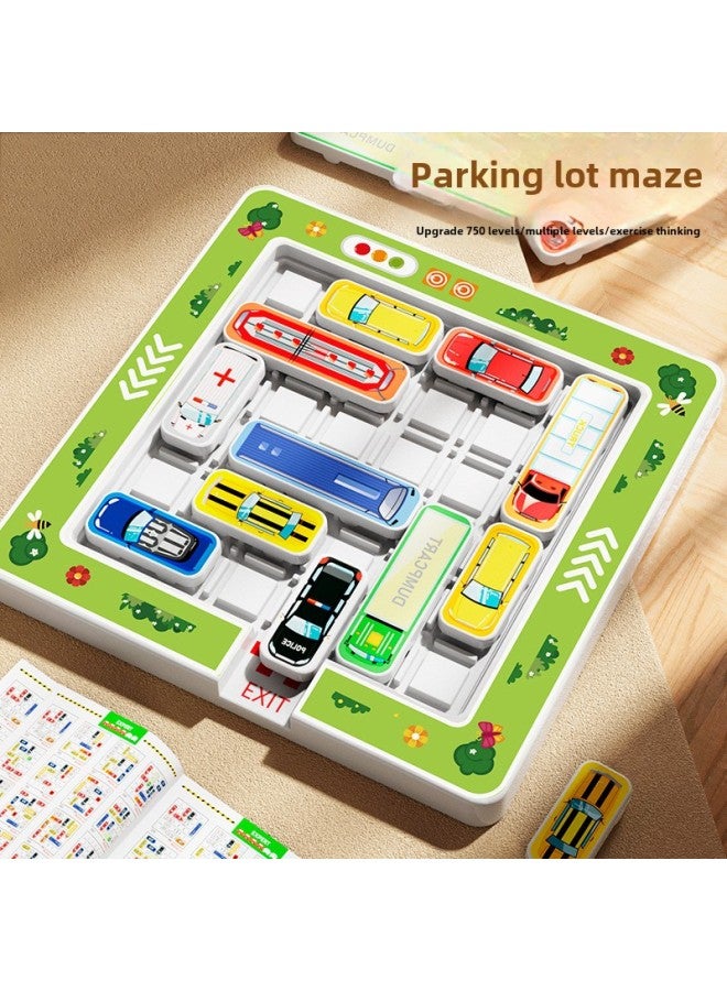 Children's Car Moving Out Of The Library Car Huarong Road Thinking Training Kindergarten Toys Racing Car Breakthrough Problem Solving Entry Toys-Color:【chinese Color Box】 12 Challenge Questions - Moving The Car Out Of The Warehouse (13 Cars) 340g - Image 3