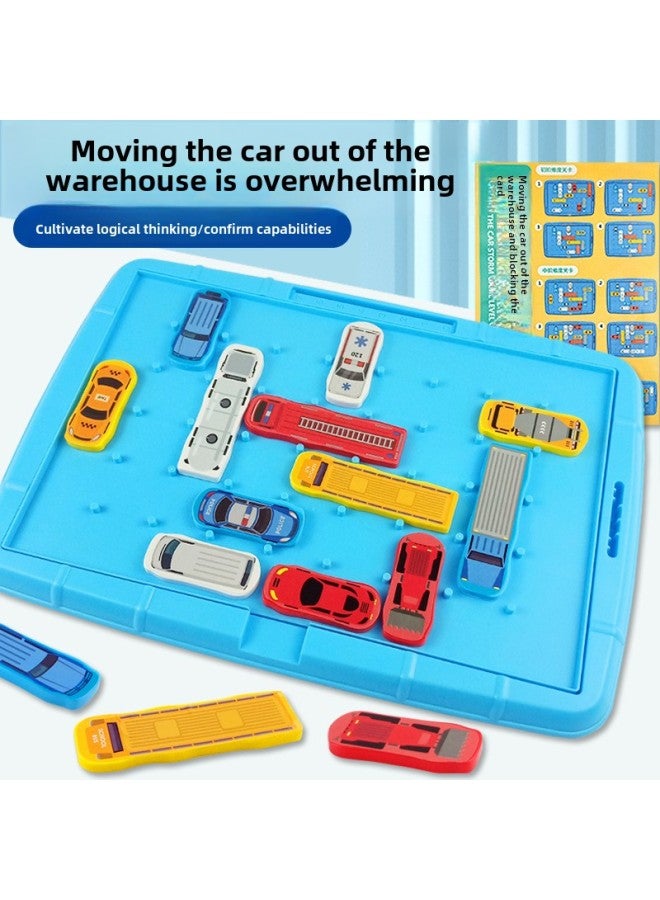 Children's Car Moving Out Of The Library Car Huarong Road Thinking Training Kindergarten Toys Racing Car Breakthrough Problem Solving Entry Toys-Color:【chinese Color Box】 12 Challenge Questions - Moving The Car Out Of The Warehouse (13 Cars) 340g - Image 4
