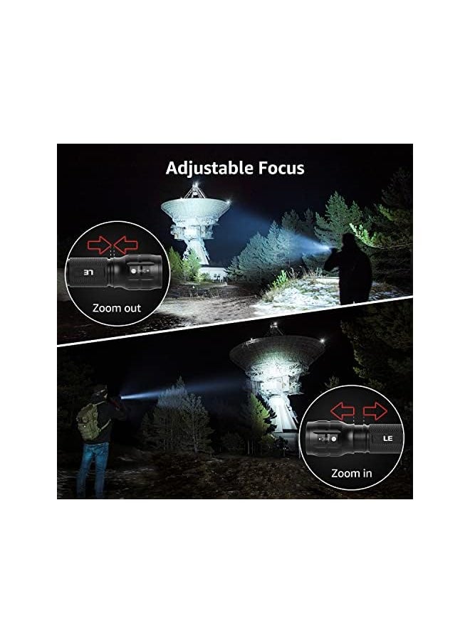 Lighting EVER Lepro LED Torch Battery Powered, Small Hand Flashlight, Adjustable Focus, Water Resistant Pocket Torch, Lightweight Bright Torch for Power Cut, Camping, Dog Walking, Gifts for Kid Dad Men  - Image 4