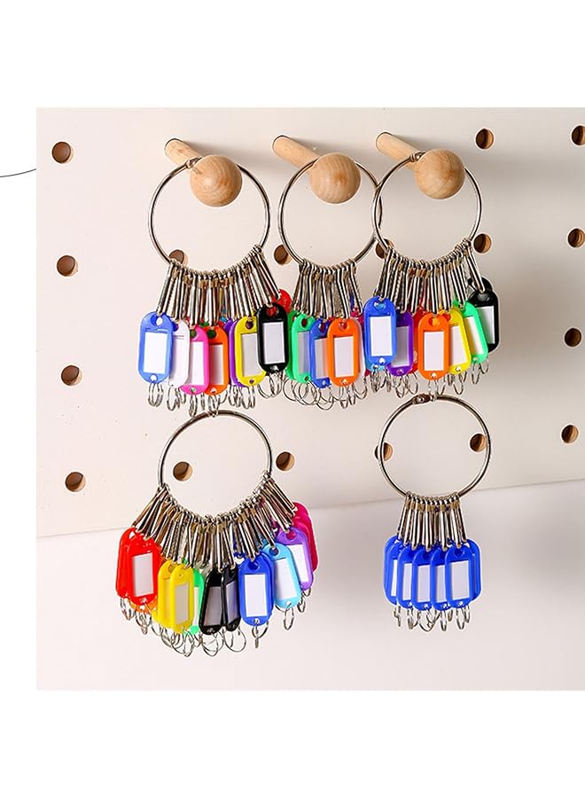 erorex Colorful Key Identifier Cover Set With 30 Plastic Key Caps 30 Labels And Wire Keychain Assorted Colors - Image 5