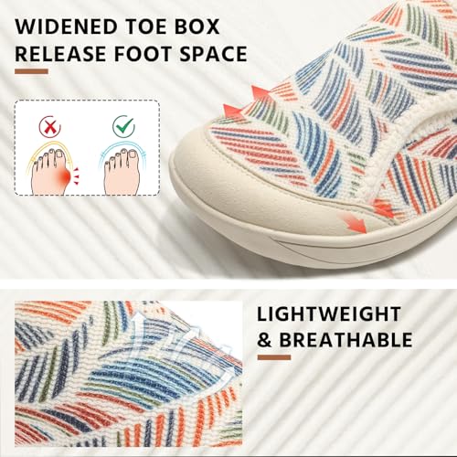 CJROSM Comfortable Wide Diabetic Shoes for Women Mes,Barefoot House Shoes Slippers for Women Indoor Outdoor,Adjustable Zero Drop Edema Shoe for Neuropathy, Breathable Nursing Shoe Wide Width Casual Sneakers - Image 3